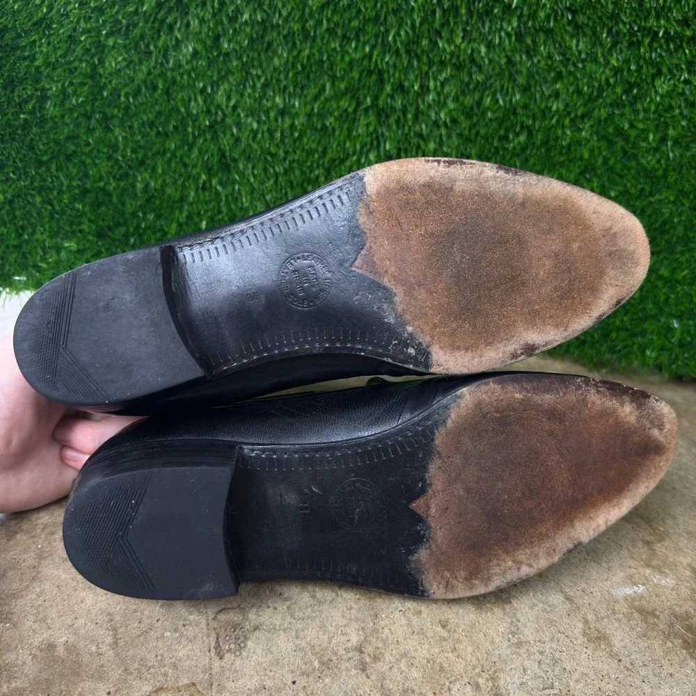 Vintage 90s Stacy Adams Leather Loafers Dress Shoes Black Size 8